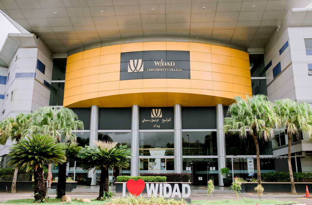 The main entrance of Widad University College in Bandar Indera Mahkota, Kuantan
